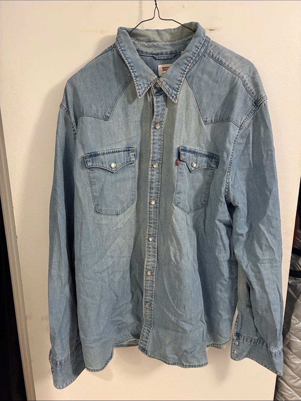 Levi's Light Wash Denim Western Shirt Jacket